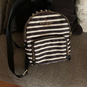 Kate Spade black and white min-backpack purse